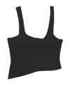 Christopher Esber Encircled Edge Viscose Rib Tank Top In Black