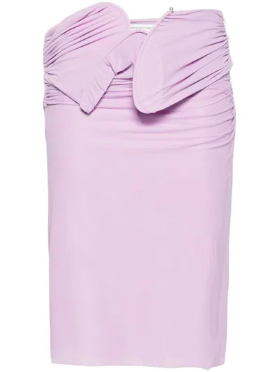 Christopher Esber Encompassed Looped Mini Skirt In Pink Tourmaline - Pink Tourmaline