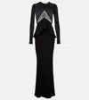 Christopher Esber Endrey Disconnect Lace-trimmed Gown In Black