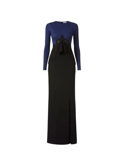 Christopher Esber Endrey Disconnect Lace-trim Ruffled Maxi Dress In Multi