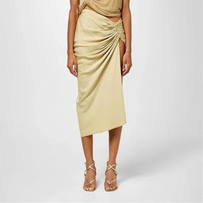 Christopher Esber Euripides Ruched Skirt In Stone In Neutral