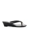 Christopher Esber Exclusive La Isla Doma Flip-flop Wedge Leather Sandals In Black