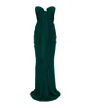 Christopher Esber Bezel Quartz Disconnect Dress In Evergreen In Green