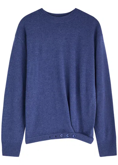 Christopher Esber Fasten Wool-blend Jumper In Blue
