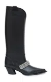 Christopher Esber Fender Pierced Knee-high Leather Boots In Black
