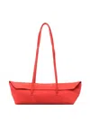 Christopher Esber Mini Gondola Suede Tote Bag In Red