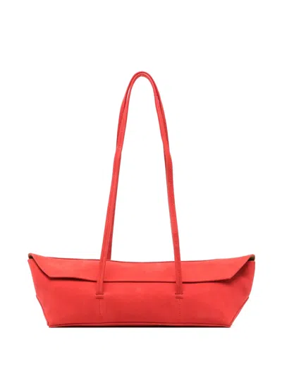 Christopher Esber Flap Suede Tote Bag In Red