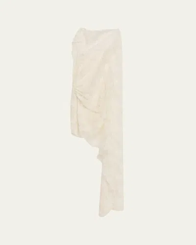 Christopher Esber Floating Lace Midi Dress In White