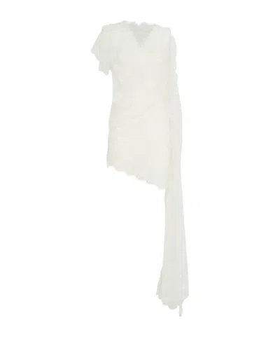Christopher Esber Floating Lace Mini Dress In White