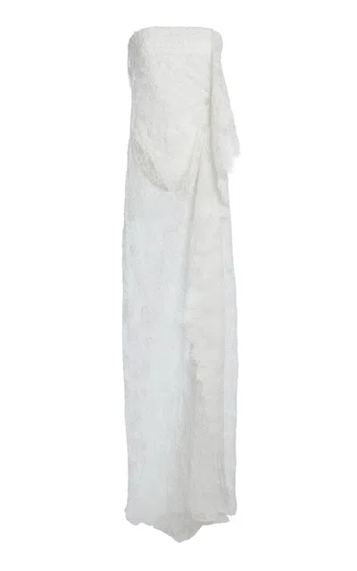Christopher Esber Floating Lace Strapless Gown