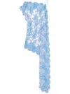 Christopher Esber Asymmetric Lace Mini Dress In Blue