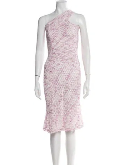 Pre-owned Christopher Esber Floral Print Knee-length Dress In Purple