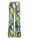 Christopher Esber Acidic Floral Jersey Wide-leg Pants In Multi
