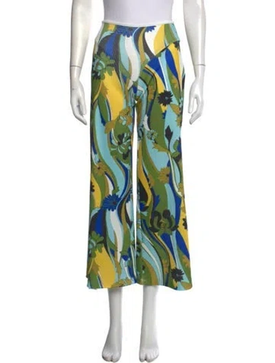 Pre-owned Christopher Esber Floral Print Wide Leg Pants In Multi
