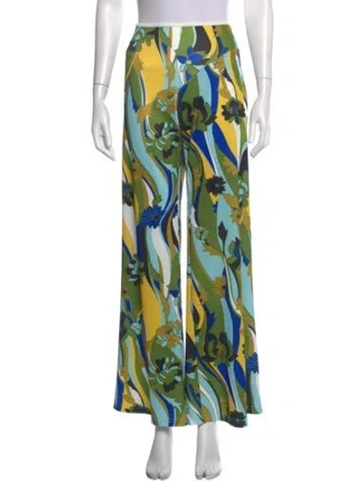 Pre-owned Christopher Esber Floral Print Wide Leg Pants In Multi