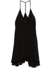 Christopher Esber Fluted Silk Dress In Black - Black