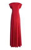 Christopher Esber Framed Arc Crepe Gown In Red
