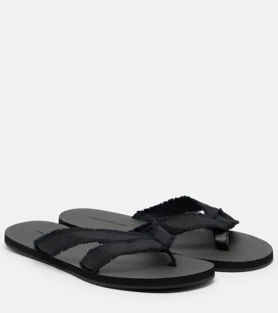 Christopher Esber Freya Satin Thong Sandals In Black