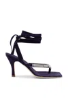 Christopher Esber Frida Flip Flop Pierced Suede Heel