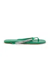 Christopher Esber Frida Pierced Suede Flip Flop