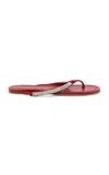 Christopher Esber Frida Pierced Suede Flip Flop