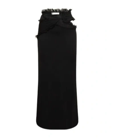 Christopher Esber Frilly Skirt In Black