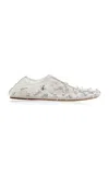 Christopher Esber Frosted Bead-embellished Mesh Flats In White