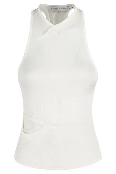 Christopher Esber Fusion Frame Bind Tank In White
