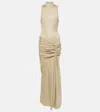 Christopher Esber Fusion Ruched Gown In Grey