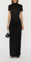 Christopher Esber Fusion Ruched Faille T-shirt Gown