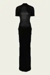 Christopher Esber Fusion Ruched Faille T-shirt Gown