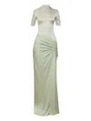 Christopher Esber Fusion Ruched Tee Gown Maxi Dress In Green