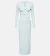 Christopher Esber Gathered Cutout Maxi Dress In Blue