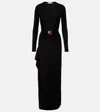 Christopher Esber Gathered Jersey Maxi Dress In Black