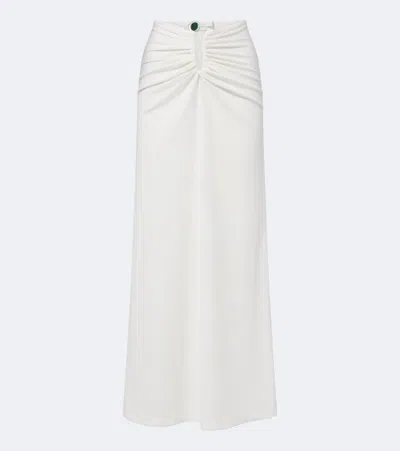 Christopher Esber Gathered Maxi Skirt In White