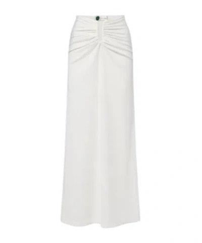 Christopher Esber Gathered Maxi Skirt In White
