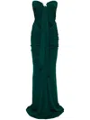 Christopher Esber Bezel Quartz Disconnect Dress In Evergreen In Green