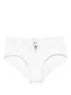 Christopher Esber Orbit Ruched Bikini Bottoms In Weiss