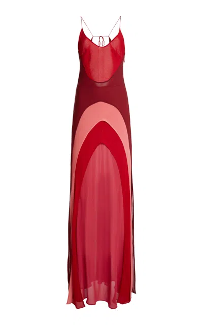 Christopher Esber Glacis Silk Gown In Red