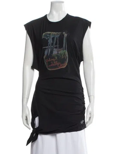 Pre-owned Christopher Esber Graphic Print Crew Neck T-shirt In Gray