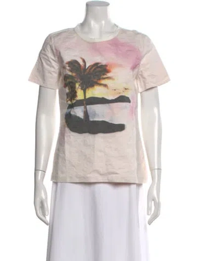 Pre-owned Christopher Esber Graphic Print Crew Neck T-shirt In Pink