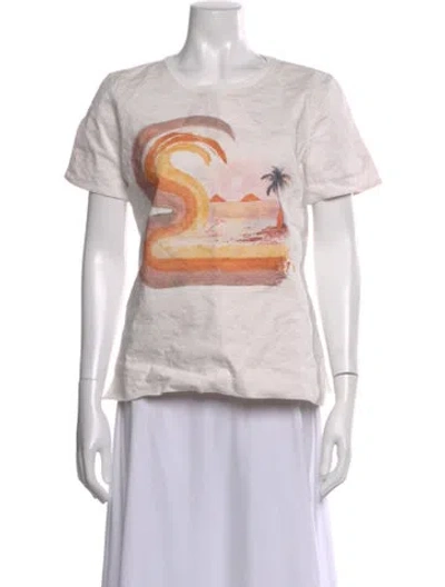 Pre-owned Christopher Esber Graphic Print Crew Neck T-shirt In Pink