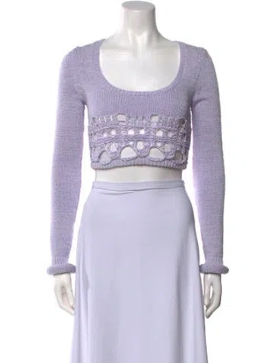 Pre-owned Christopher Esber Graphic Print Scoop Neck Sweater In Purple