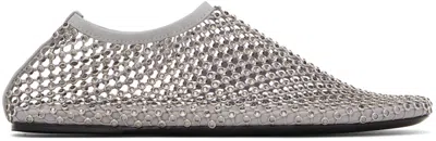 CHRISTOPHER ESBER GRAY MINETTE CRYSTAL SLIPPERS