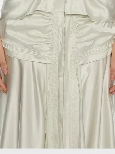 Christopher Esber Gwen Invert Ruched Midi Skirt In White