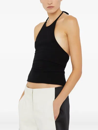 Christopher Esber Halter-neck Cashmere Top In Black