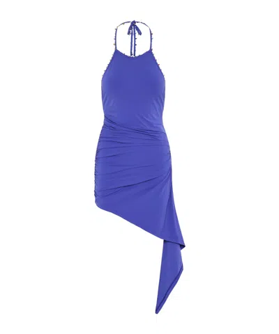 Christopher Esber Halter Neck Dress In Blue