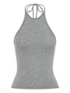 Christopher Esber Cashmere Halter Tank Top In Gray