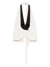 Christopher Esber Halterneck Contrast-panel Vest In White