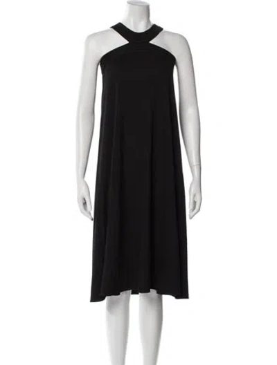 Pre-owned Christopher Esber Halterneck Knee-length Dress In Blue